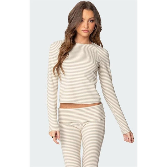 Edikted Women's Kaeli Stripey Long Sleeve T-shirt