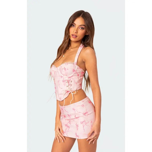 Edikted Women's Makayla Printed Corset