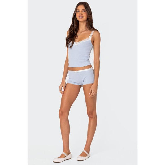 Edikted Women's Mariana Pointelle Micro Shorts