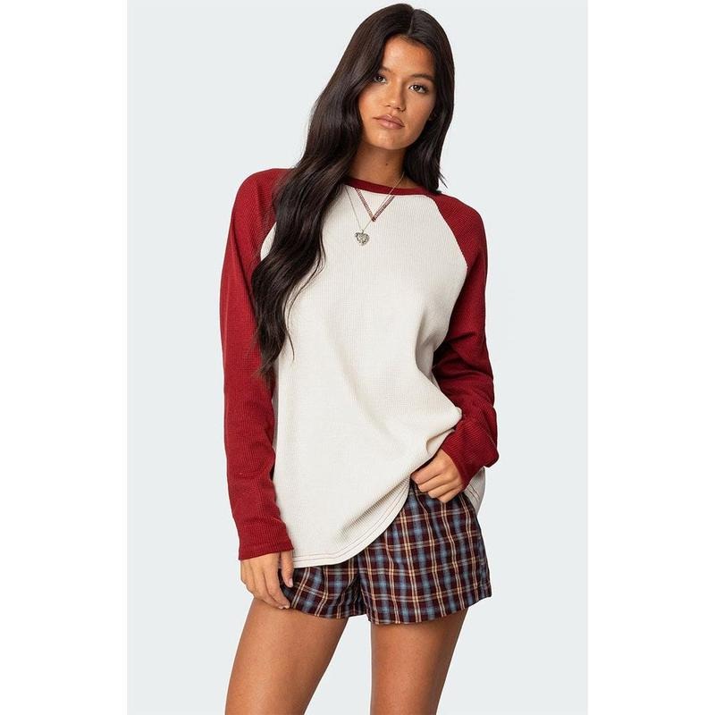 Edikted Women's Me Time Oversized Waffle Topstyle{n002}2