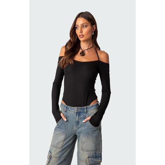 Edikted Women's Model Off Duty Ribbed Bodysuit