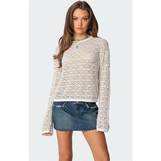 Edikted Women's Open Knit Sweater