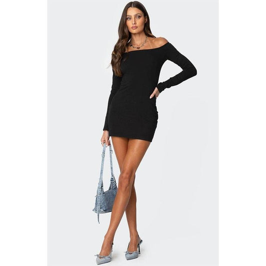 Edikted Women's Rox Off Shoulder Mini Dress