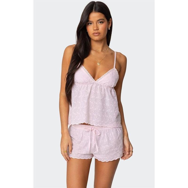 Edikted Women's Talula Eyelet Babydoll Top
