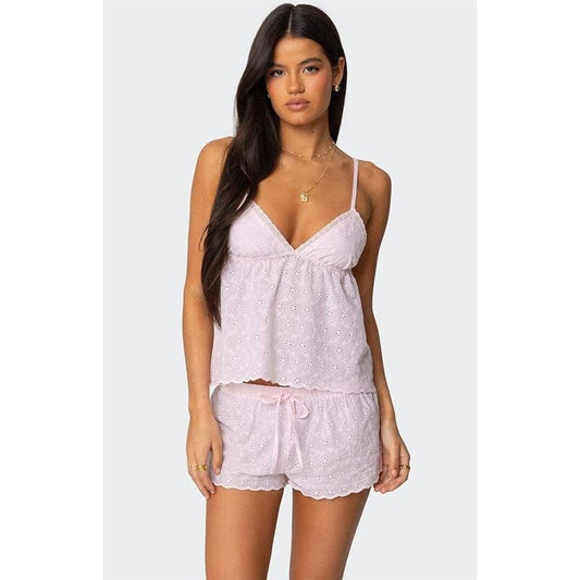Edikted Women's Talula Eyelet Babydoll Top