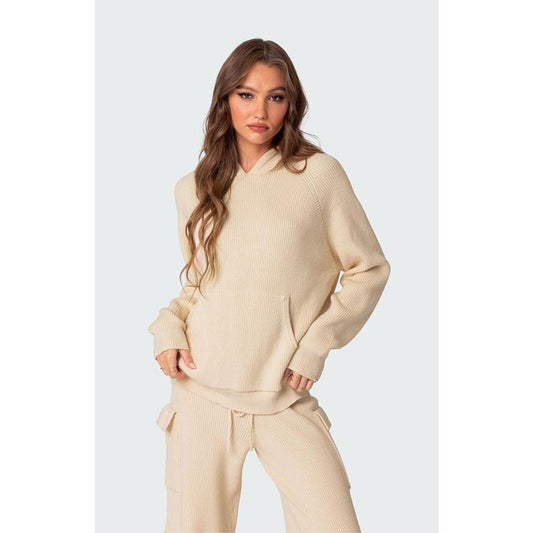 Edikted Women's Wynter Oversized Knit Hoodiestyle{n002}2