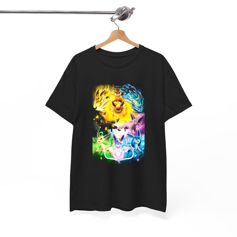 Eevee Evolutions Shirt, Eevee Eeveelution Sweatshirt, Eevee Pokemon Shirt, Slyveon, umbreon, Espeon, Flareon Anime, Anime Sweater, Pokemon Animestyle{n002}4