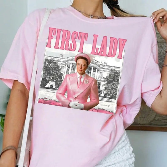 El0n M.u.s.k First Lady 2024 shirt - Unisex Heavy Cotton Tee - Comfort, Basic