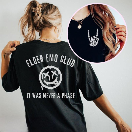 Elder Emo Shirt, Emo Gift, It Was Never a Phase, Emo T-Shirt, Pop Punk Shirt, Emo Lyrics, Pop Punk Music, When We Were Young, Scene Shirt