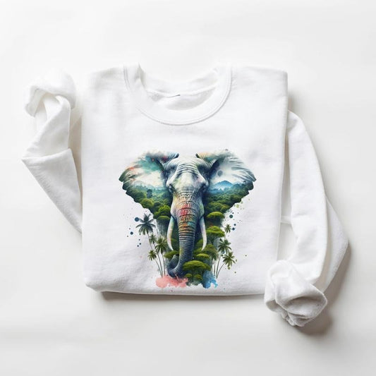 Elephant Jungle Sweatshirt Wild Animal Safari T-Shirt Hoodie Unisex