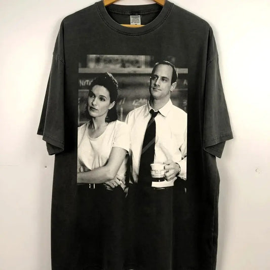 Elliot And Olivia T-shirt, Retro Comfort Elliot Stabler And Olivia Benson Shirt, Law And Order SVU Tee, 90s Graphic Tee, Gift For Fan