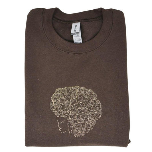 Embroidered Afro Girl Sweater by Vee: A Unique Collaboration Fashion Fit