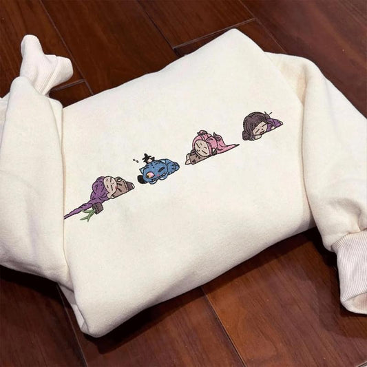 Embroidered Demon Hunters Tiger Sweatshirt, Kpop Demon Hunters Tiger Merch Shirt, Hunters Tiger fan, Cute Animal Gift, Anime Lover Gifts