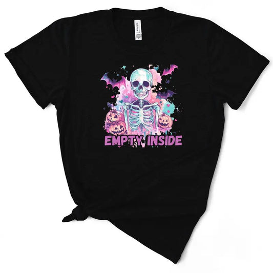 Empty Inside Halloween T-shirt  - Women's T-Shirt - Soft & Breathable Cotton, Unisex Sizing - Fit