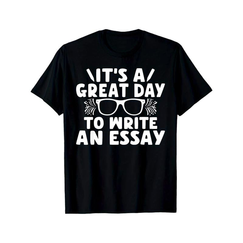 English Teacher Print, Men's Cotton T-shirt, Funny Graphic Tee Men's Outdoor Clothes, Men's Clothing, Back To School Casual Short Sleeve Crew Neck T-shirt made in usa