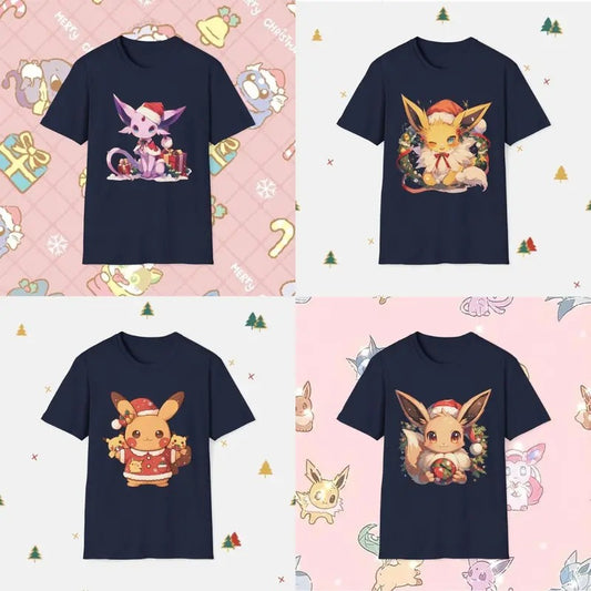 Espeon - Jolteon - Eevee - Piachu Pokemon Christmas Shirt, Pokemon Shirt, Anime Shirt, Christmas Shirt, Graphic Tees, Gift For Fan, Menswear Top, Womenswear