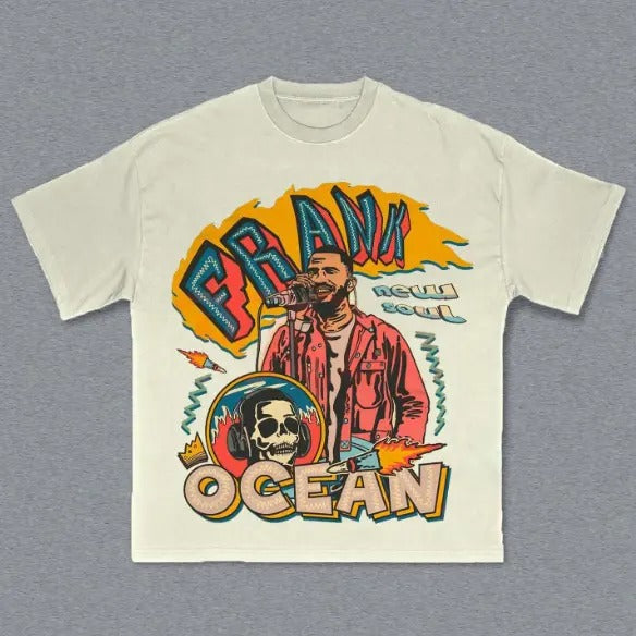 F.Ocean Skeleton T-Shirt, Blond Graphic Tee, Music Rap Tee, Hip Hop, R&B, Y2k, Unisex T-Shirt, Gift For Men Women Menswear Top Streetwear