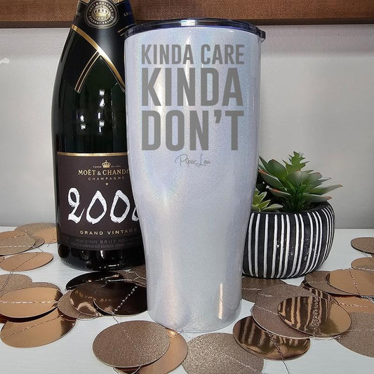 FLASH SALE | Kinda Care Kinda Don't Laser Etched Tumbler