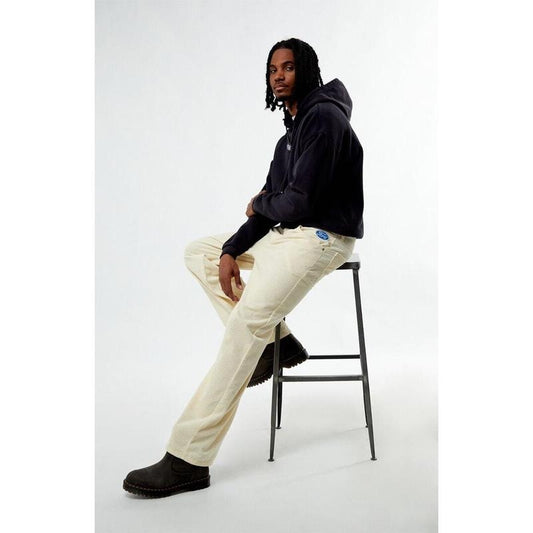 FORD Men's Cream Corduroy Baggy Pants
