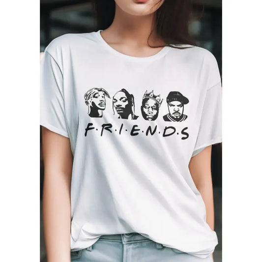 FRIENDS - Pac Snoop Biggie Graphic T-Shirt  graphic shirt, shirt style, funny teeshirt, summer tshirts, cool tshirts, female shirt, cute shirt, meme shirt, summer tshirts