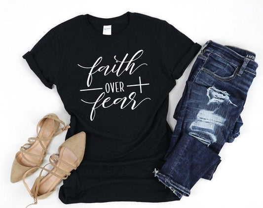 Faith Over Fear Shirt, Christian Shirts, Faith T-Shirt, Religious Shirt, Inspirational Christian Shirt, Motivational Shirt, Christian Shirt  sweater