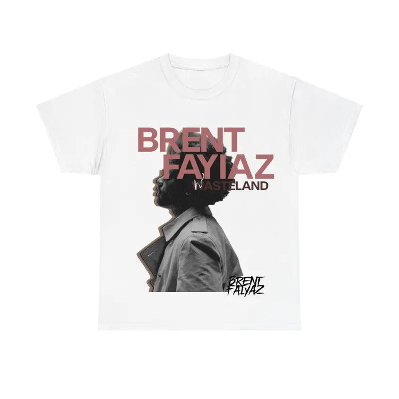 Faiyazz Music Shirt, Brentt Wasteland Fans Tee Classic Cotton Fabric Menswear