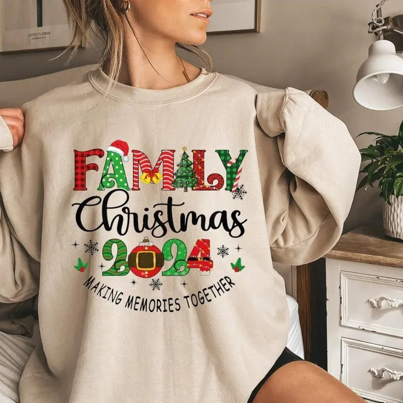 Family Christmas 2024 Sweatshirt, Christmas Crew Sweatshirt, Family Christmas Shirt, Christmas Group, Christmas Matching Family Shirts