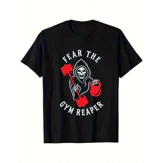 Fear of Fitness Death Halloween Fitness Classic T-Shirt Made in USA