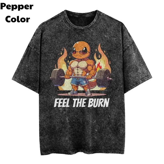 Feel The Burn Pokemon Gym Vintage T-Shirt, Charmander Shirt, Pokemon Shirt, Gym Shirt, Unisex T-Shirt, Gift For Men Women