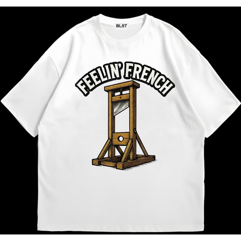Feelin French T-Shirt Premium Comfort Comfy Cotton Streetwear Graphic Retro 90s Vintage