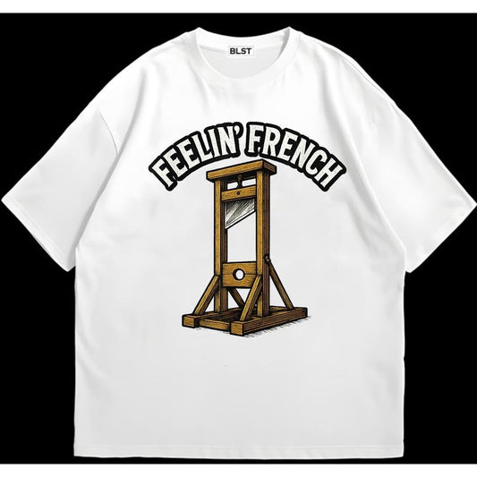 Feelin French T-Shirt Premium Comfort Comfy Cotton Streetwear Graphic Retro 90s Vintage
