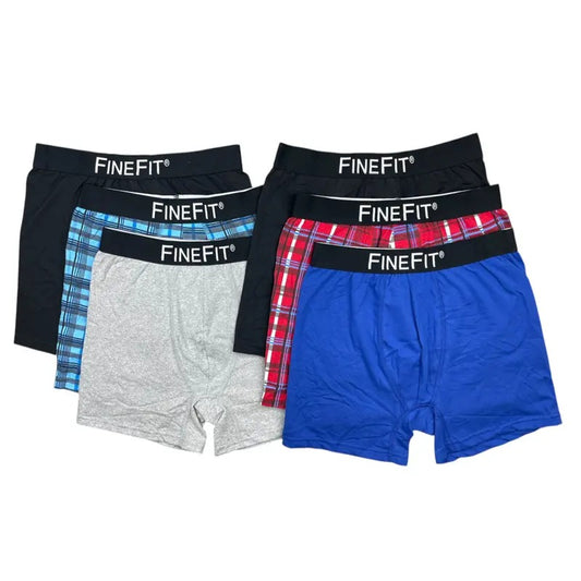 FineFit Mens Boxer Briefs Underwear Cotton Pack Mens Multipack Men's Cotton Cotton Mens