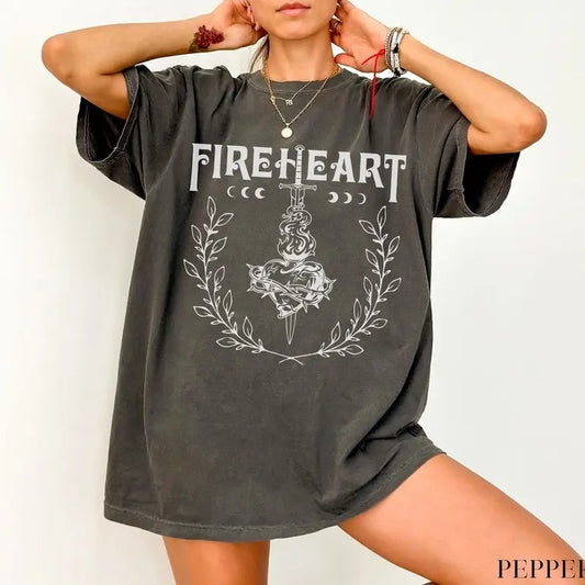 Fireheart, Terrasen Fireheart T-Shirt, Throne of Glass, Throne of Glass Merch, Throne of Glass T-Shirt, To Whatever End, Aelin Rowan