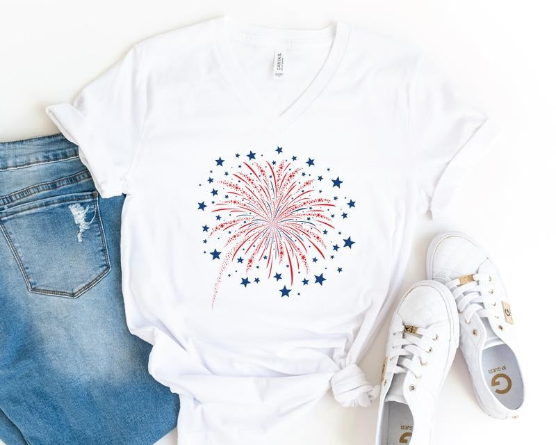 Firework Usa Shirt 4th Of July Shirt Independence Day Shirt Gift For American Red White Blue Shirt Patriotic Shirt American Tee  T-shirt, sweater and Hoodie