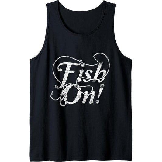 Fish On Tank Top Workout Racerback Tank Tops Sleeveless Shirts Made in USA