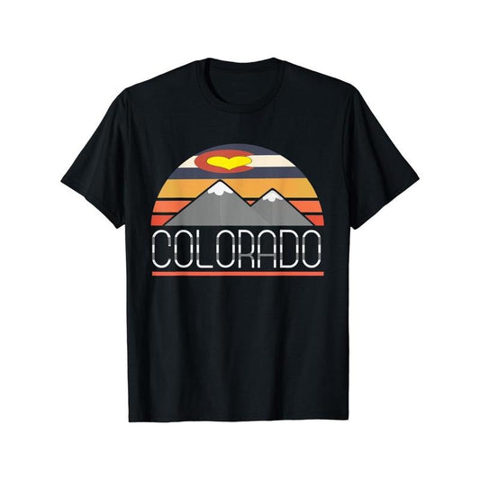 Flag Mountain, Colorado retro retro men's T-shirt Made in USA