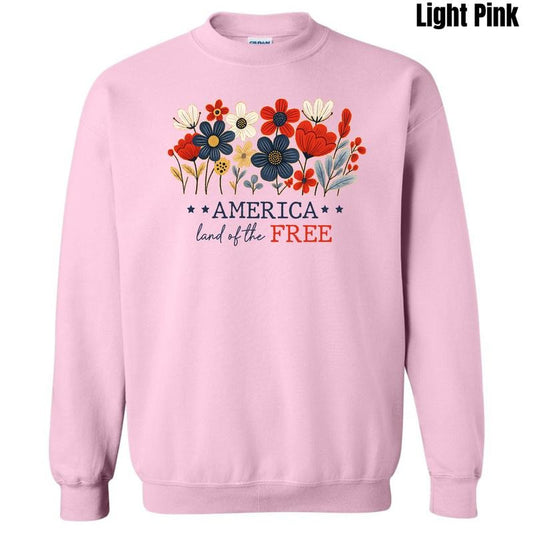Floral Land Of The Free Sweatshirt 'NLB'