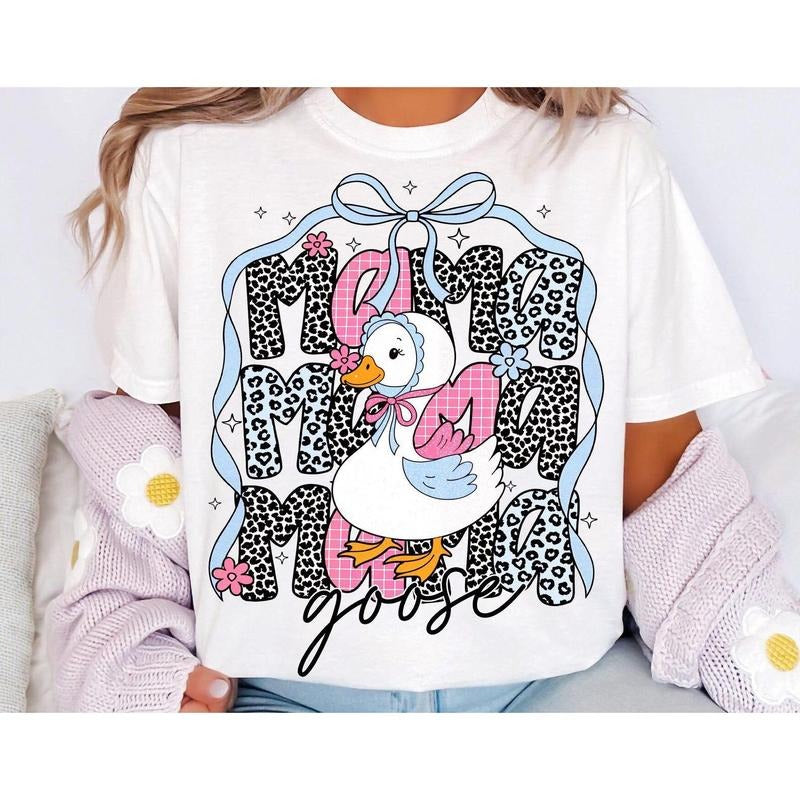 Floral Mama Goose Shirt, Mama Goose, Mothers Day Shirt, Floral Mama, Goose, Girly, Duck Png Goose Lover