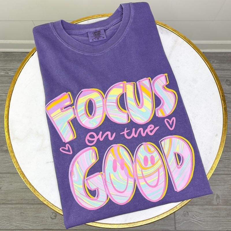 Focus On The Good Swirls Comfort Colors T-Shirt 'NLB'