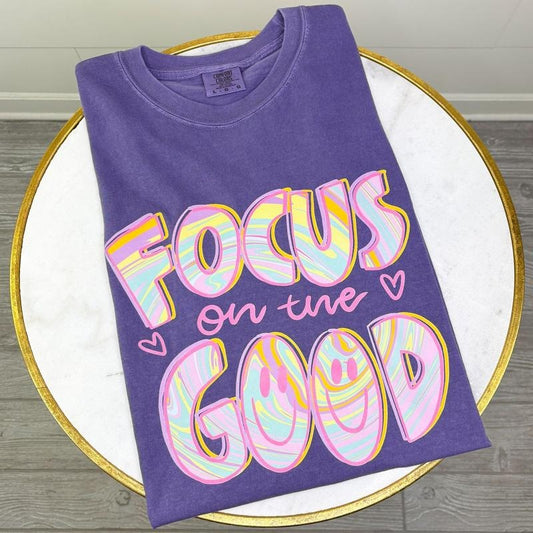 Focus On The Good Swirls Comfort Colors T-Shirt 'NLB'