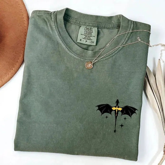 Fourth Wing Comfort Colors Shirt, Basgiath War College Shirt, Violet Sorrengail, Bookish Shirt, Xaden Riorson, Gifts For Readers, Fantasy Book Dragon