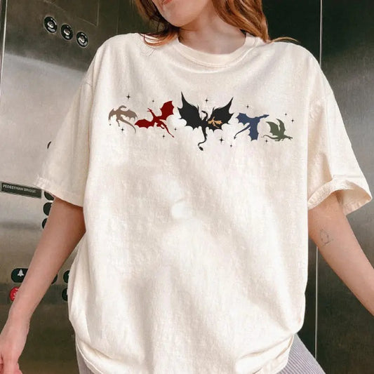 Fourth Wing Comfort Colors Shirt, Basgiath War College Shirt, Violet Sorrengail, Xaden Riorson, Gifts for Readers, Fantasy Book Dragon Shirt