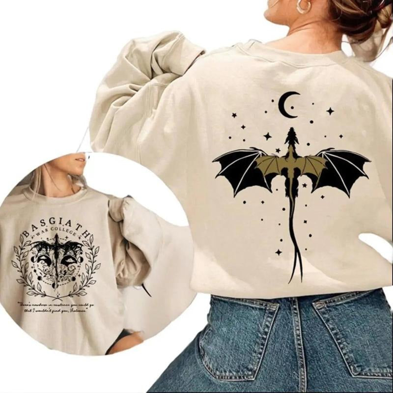Fourth Wing Crewneck Sweatshirt, Basgiath War College, Dragon Rider Hoodie, T-shirt