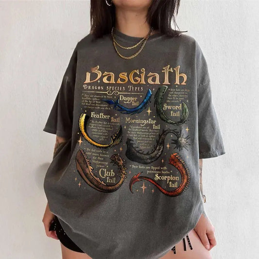 Fourth Wing Dragon Comfort Colors Shirt, Basgiath War Codex TShirt, Tairn & Andarna Tail TShirt, Dragon Rider Shirt, Bookish Gifts