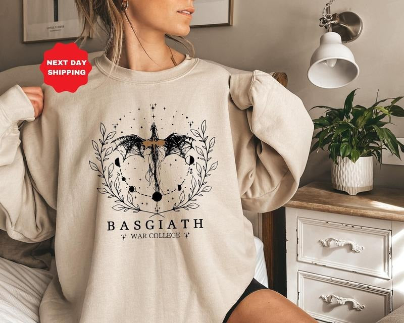 Fourth Wing Sweatshirt, Basgiath War College Comfort Colors Shirt, Dragon Rider, Violet Sorrengail, Xaden Riorson, Riders Quadrant, Reader