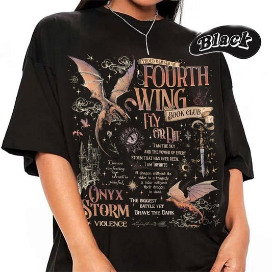 Fourth Wing T-Shirt | Dragon Rider Shirt | Basgiath War College | Violet Sorrengail | Violent Little Thing, Bookish Gift Cotton Shortsleeve Unisex