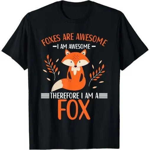Foxes Are Awesome Fox Lovers for Women Kids T-Shirt Made in USA