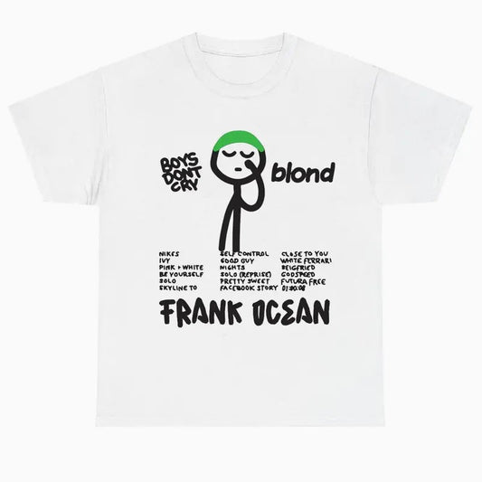 Frank Ocean Blond Boy Don't Cry Shirt Rapper Graphic Tee Shirt Vintage Rap Hip Hop Merch Oversized Heavy Cotton Men Women Menswear Top