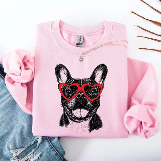 Frenchie, French Bulldog , Dog Lover Apparel, Pet, Dog Breed Sweatshirt, Crew Neck, Women's, Crewneck