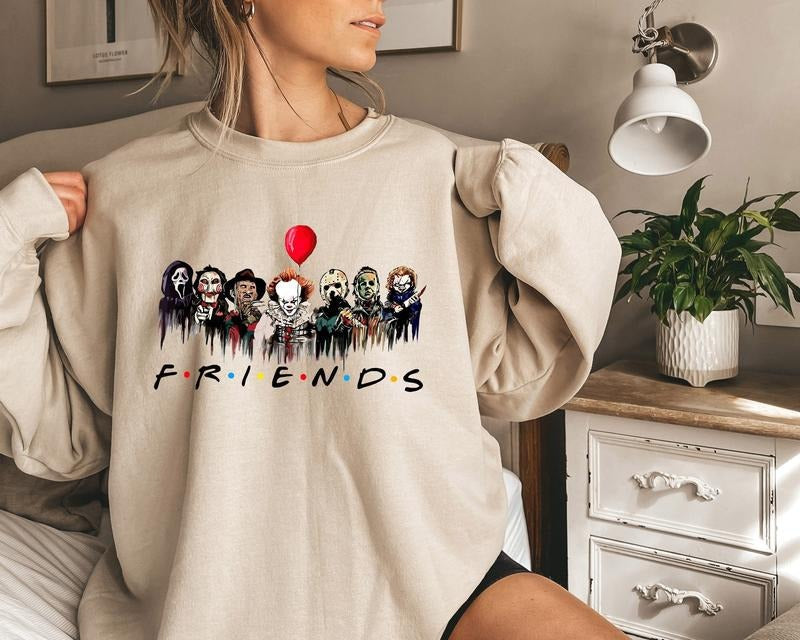 Friends Halloween Shirt, Spooky Halloween Shirt, Halloween Friends Sweatshirt, Halloween Horror, Scary Movie T-Shirt